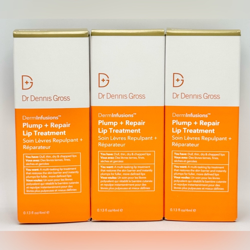 Dr. Dennis Gross Skincare VISIBLE PLUMP + REPAIR LIP TREATMENT .13 oz. (3 pack)